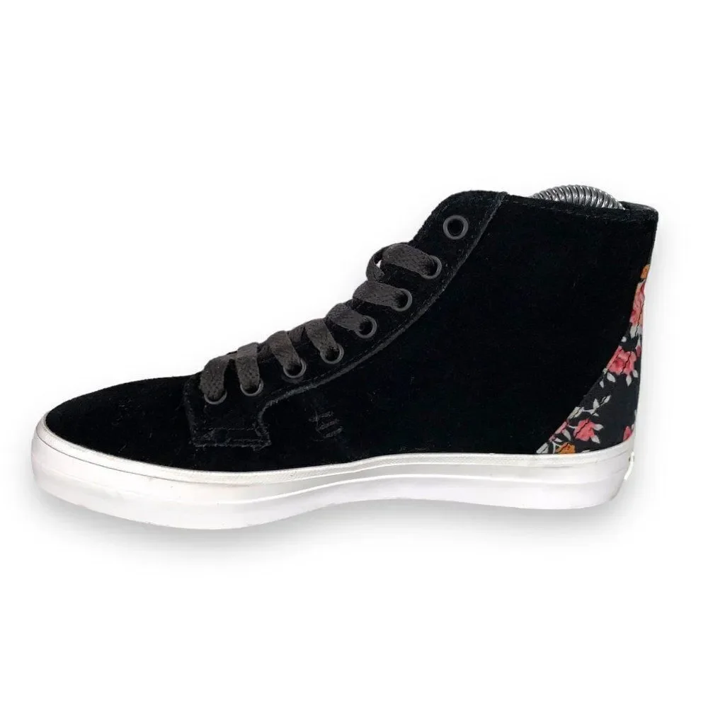 DVS Tripp‎ High Top Skate Sneakers Black Suede DVF0000263 Women's 5.5